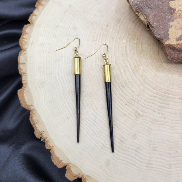 Bullet Porcupine Quill Stick Earrings