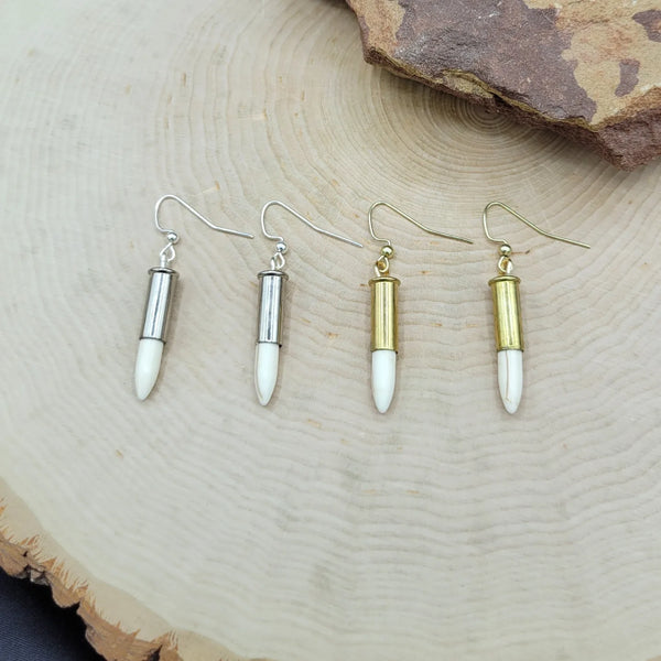 Bullet & Howlite Spike Earrings - Multiple colors available